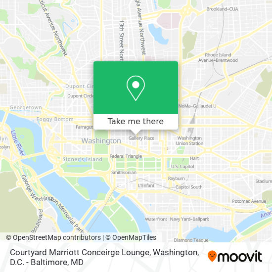 Mapa de Courtyard Marriott Conceirge Lounge