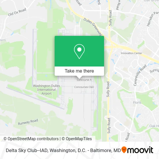 Delta Sky Club--IAD map