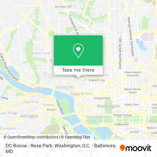 Mapa de DC Bocce - Rose Park