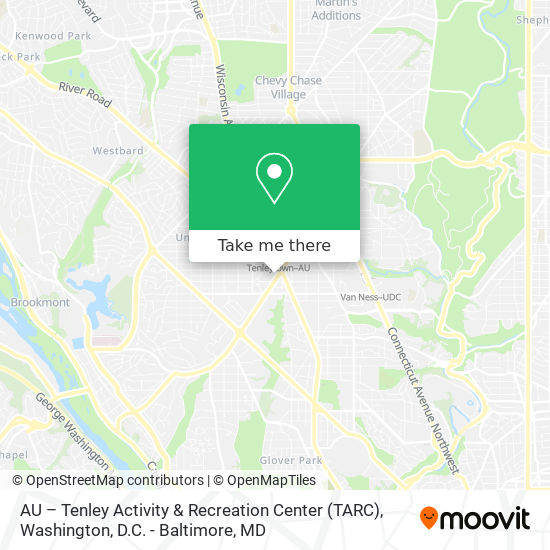 AU – Tenley Activity & Recreation Center (TARC) map