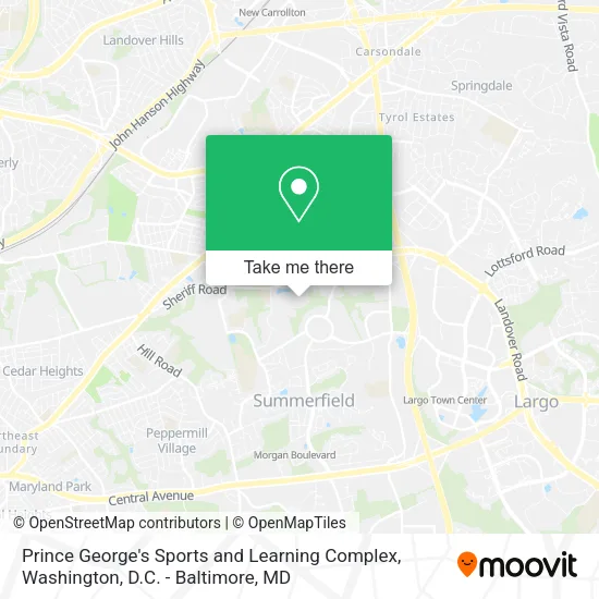 Prince George's Sports and Learning Complex map