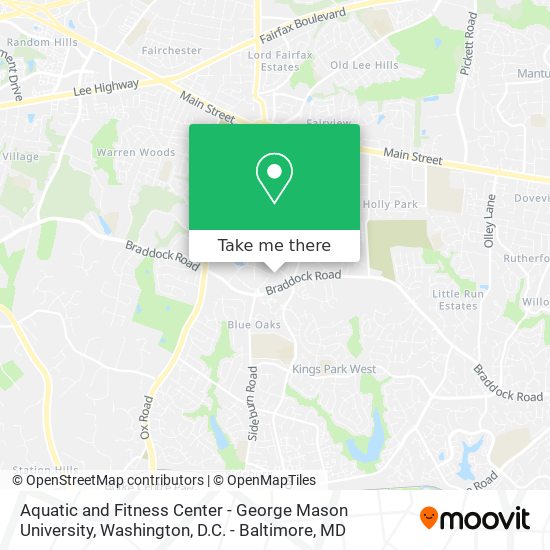 Aquatic and Fitness Center - George Mason University map