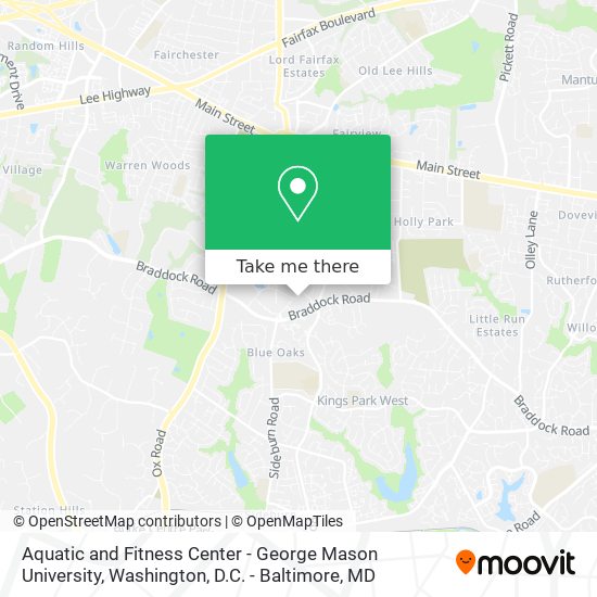 Mapa de Aquatic and Fitness Center - George Mason University