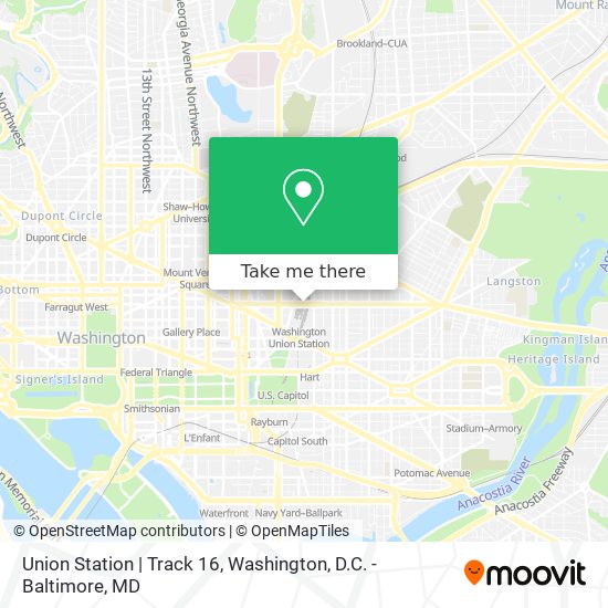 Union Station | Track 16 map