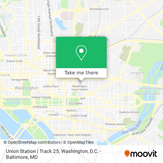 Union Station | Track 25 map