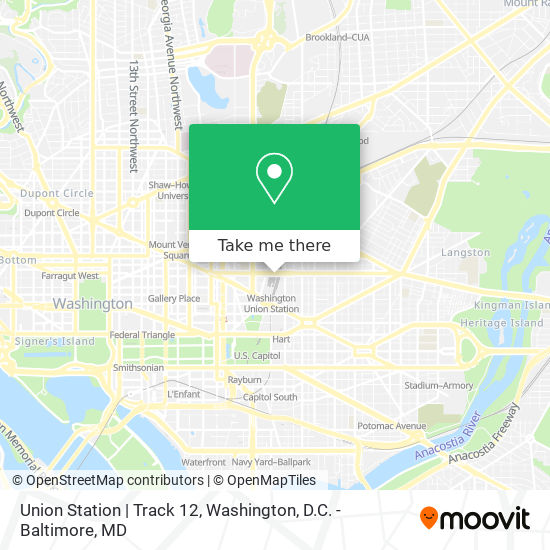 Mapa de Union Station | Track 12