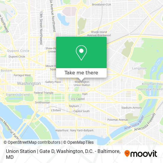 Mapa de Union Station | Gate D