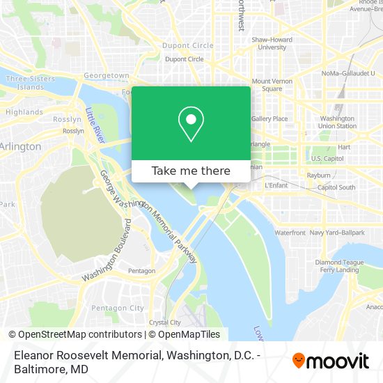 Mapa de Eleanor Roosevelt Memorial