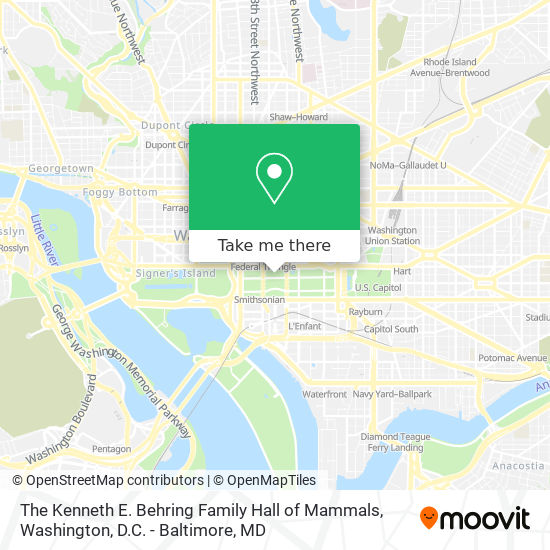 Mapa de The Kenneth E. Behring Family Hall of Mammals