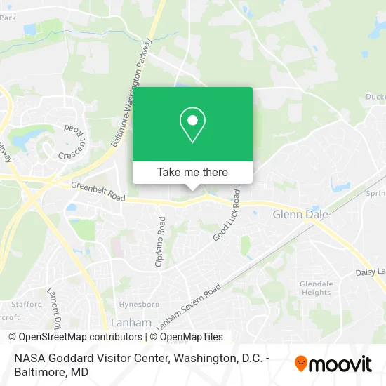 Mapa de NASA Goddard Visitor Center