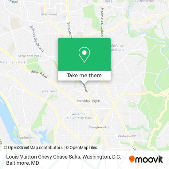 Louis Vuitton Chevy Chase Saks map
