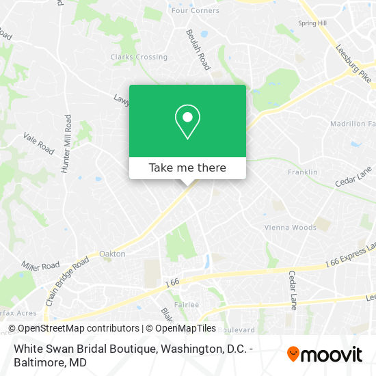 Mapa de White Swan Bridal Boutique