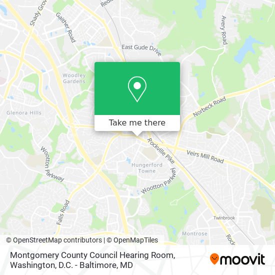 Mapa de Montgomery County Council Hearing Room