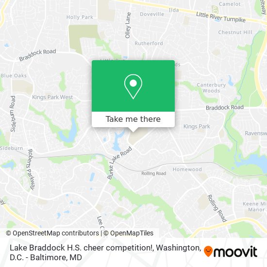 Lake Braddock H.S. cheer competition! map
