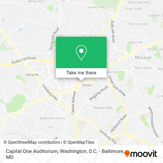 Capital One Auditorium map