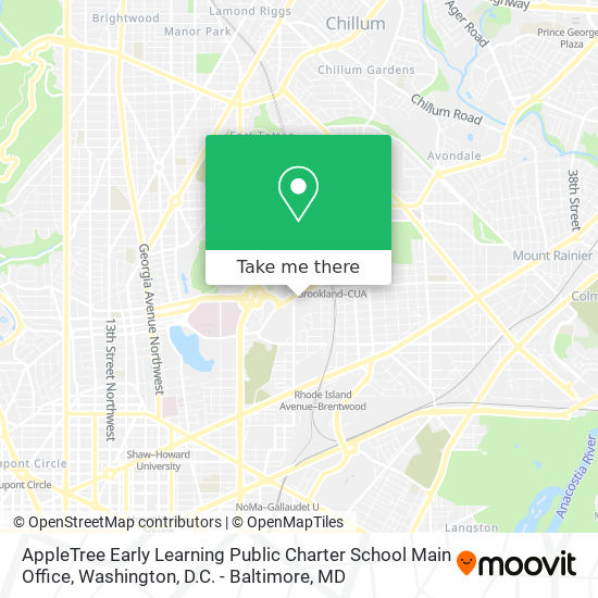 Mapa de AppleTree Early Learning Public Charter School Main Office