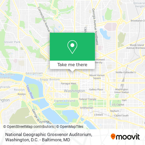 National Geographic Grosvenor Auditorium map