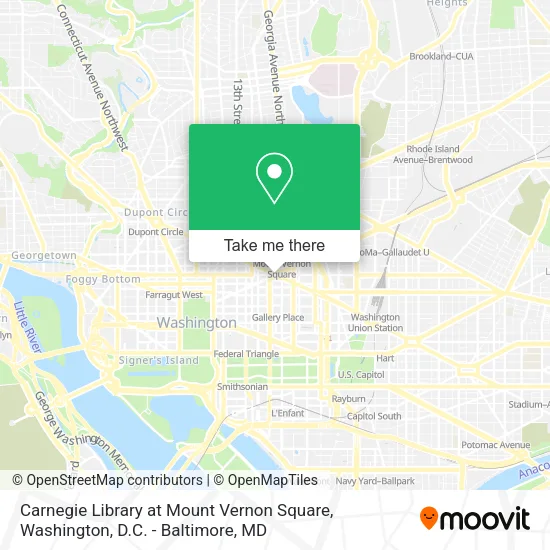 Mapa de Carnegie Library at Mount Vernon Square