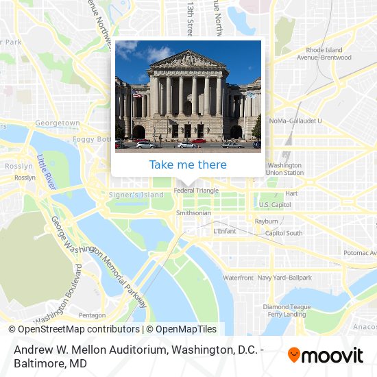 Mapa de Andrew W. Mellon Auditorium