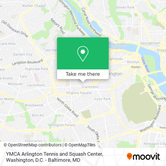 Mapa de YMCA Arlington Tennis and Squash Center