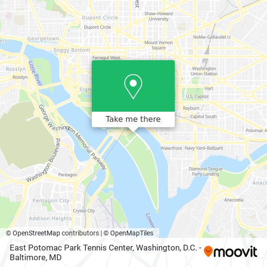 Mapa de East Potomac Park Tennis Center