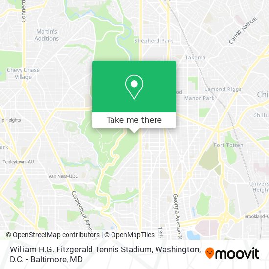 William H.G. Fitzgerald Tennis Stadium map