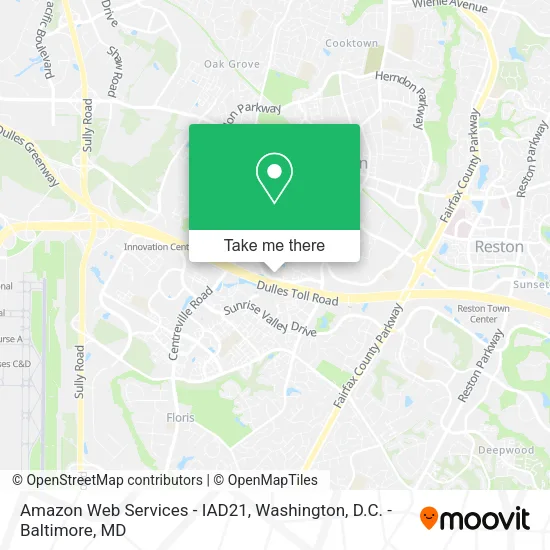 Amazon Web Services - IAD21 map
