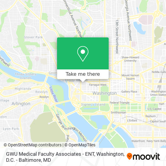 Mapa de GWU Medical Faculty Associates - ENT