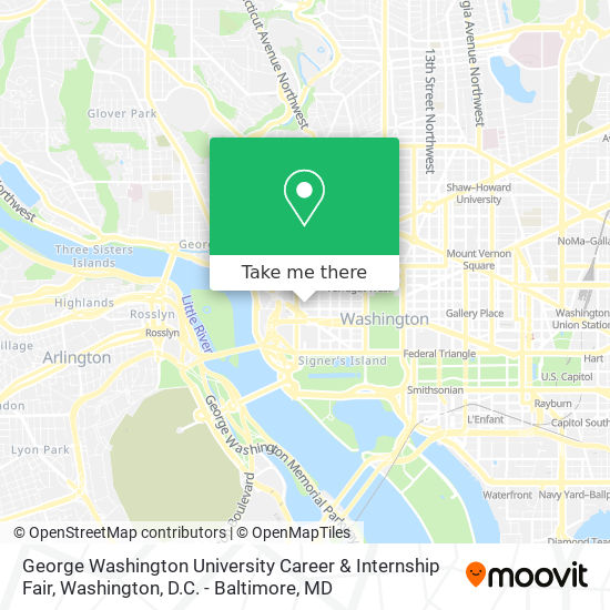 George Washington University Career & Internship Fair map