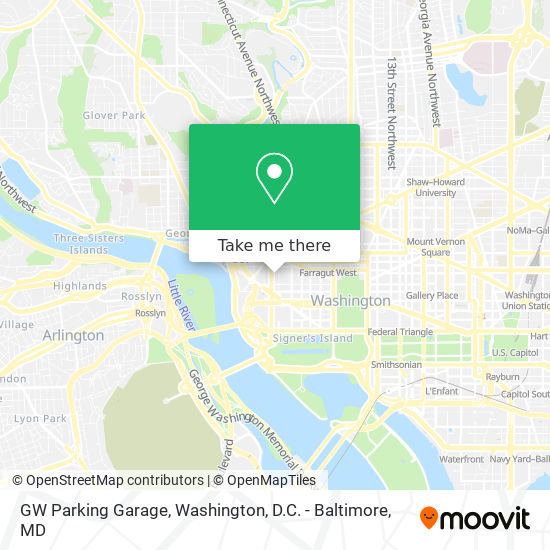 GW Parking Garage map