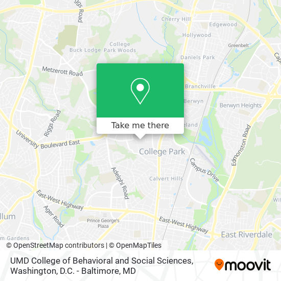 UMD College of Behavioral and Social Sciences map