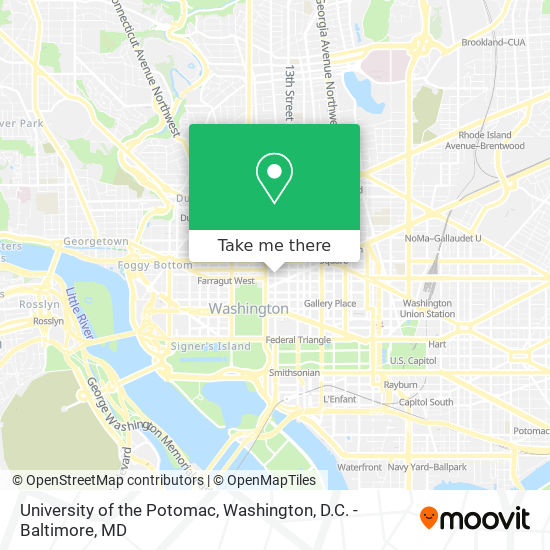 University of the Potomac map