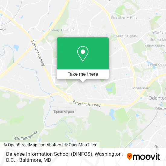 Mapa de Defense Information School (DINFOS)