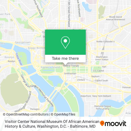 Visitor Center National Museum Of African American History & Culture map