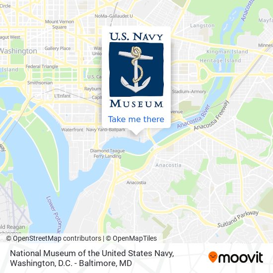 National Museum of the United States Navy map