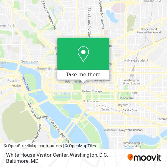 Mapa de White House Visitor Center