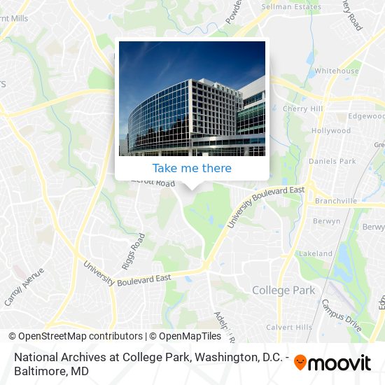 National Archives at College Park map