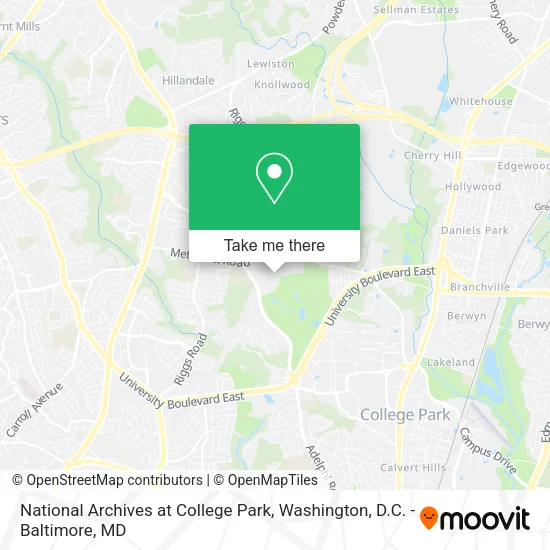 National Archives at College Park map