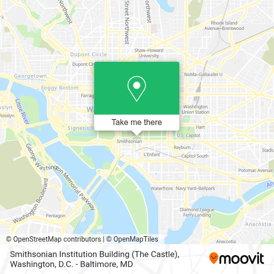 Smithsonian Institution Building (The Castle) map