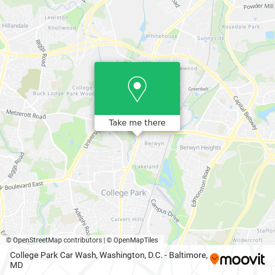 College Park Car Wash map