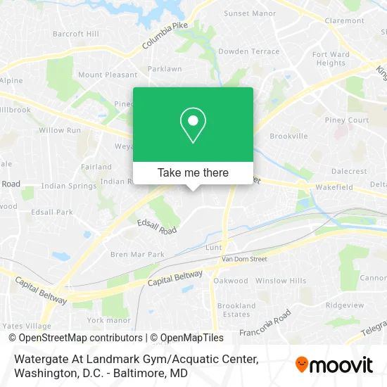 Mapa de Watergate At Landmark Gym / Acquatic Center