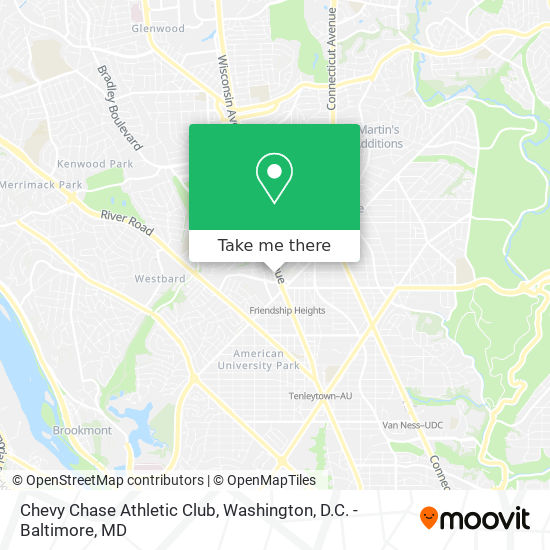 Chevy Chase Athletic Club map