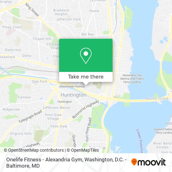 Onelife Fitness - Alexandria Gym map
