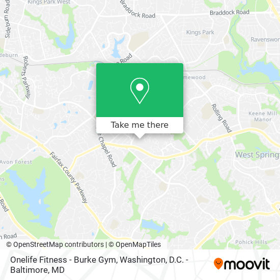 Onelife Fitness - Burke Gym map