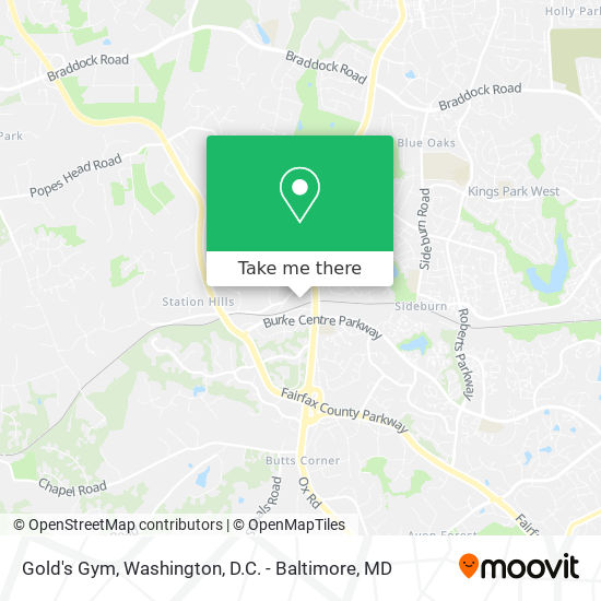 Gold's Gym map