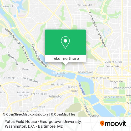 Yates Field House - Georgetown University map