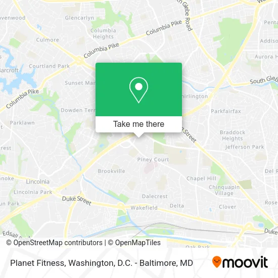 Planet Fitness map