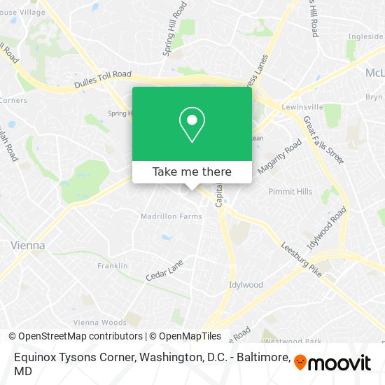 Equinox Tysons Corner map