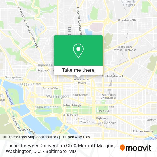 Tunnel between Convention Ctr & Marriott Marquis map