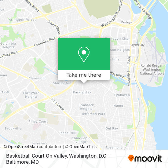 Mapa de Basketball Court On Valley